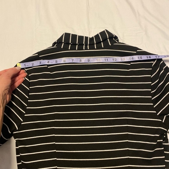 💚 Tribal | Black blazer with white stripes - pockets - size 6 - Picture 7 of 9